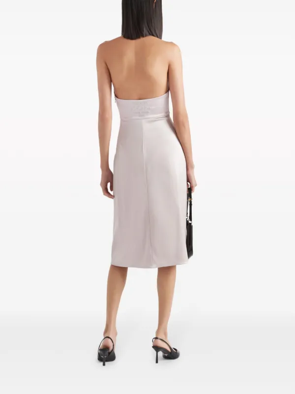Prada Re-Edition 1995 Halterneck Midi Dress | Neutrals