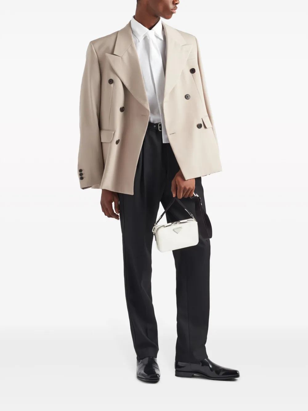 Prada Brique kleine crossbodytas - Wit