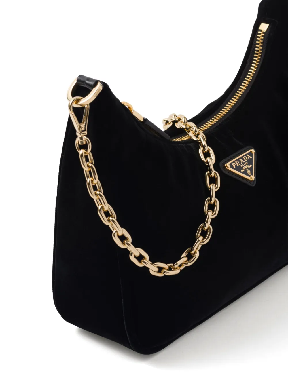 Prada Mini fluwelen tas Zwart