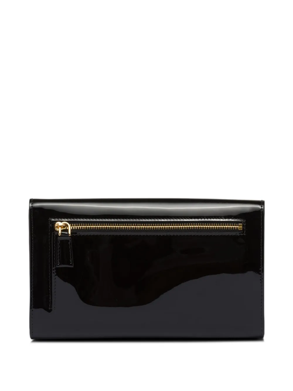 Prada Mini patent-leather Envelope Bag | Black | FARFETCH CA