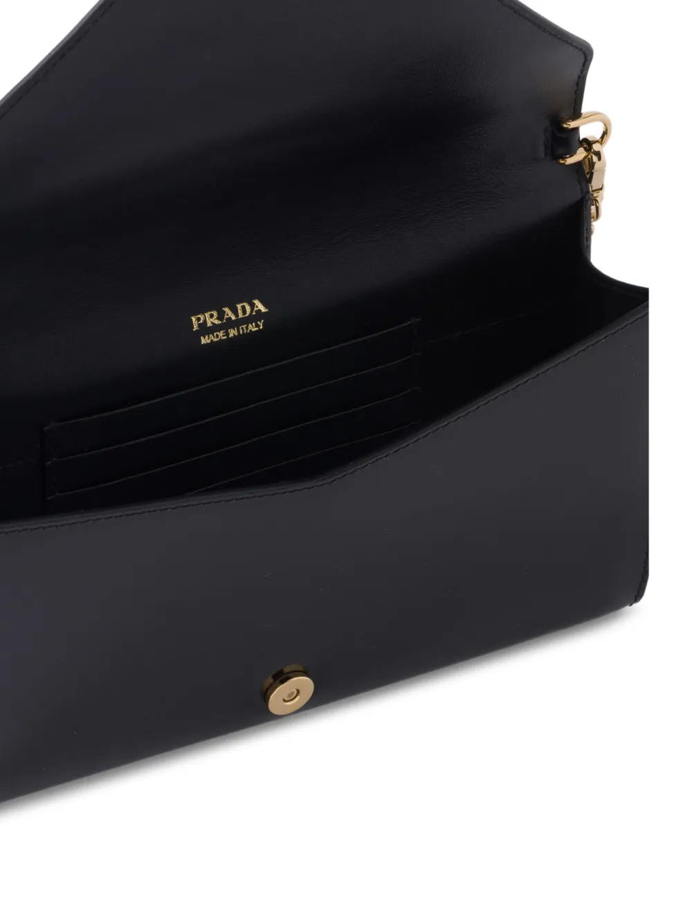 Prada Mini patent-leather Envelope Bag | Black | FARFETCH CA