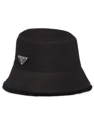 PRADA バケットハット Prada シアリング バケットハット | ブラック | FARFETCH JP
