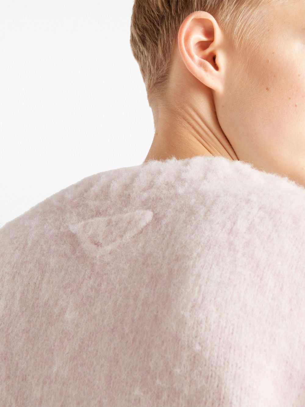 Shop Prada Wool V-neck Cardigan In Pink