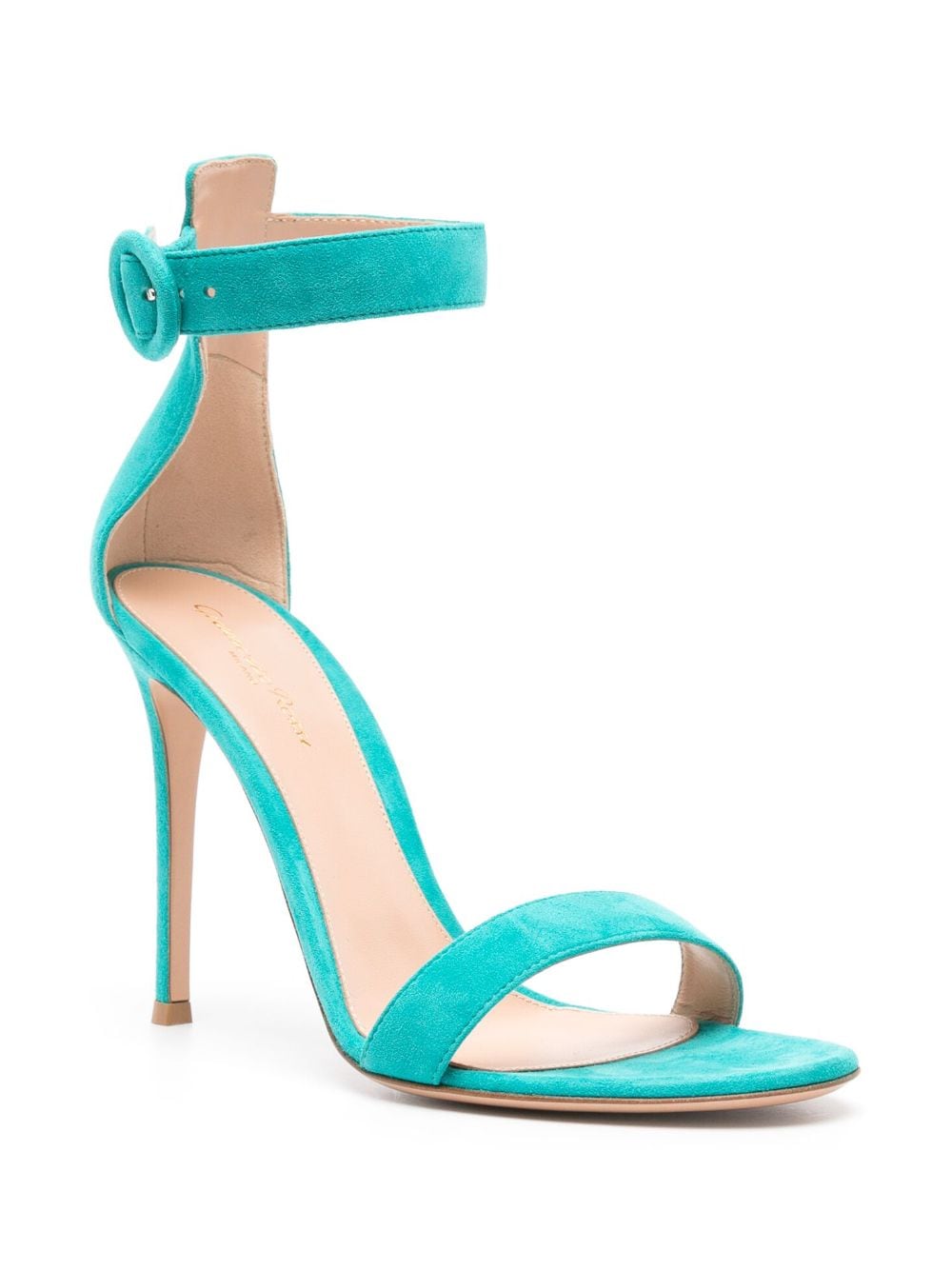 Shop Gianvito Rossi Portofino 105mm Suede Sandals In Blue