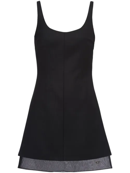 Robe en laine à logo triangulaire - Prada - Modalova