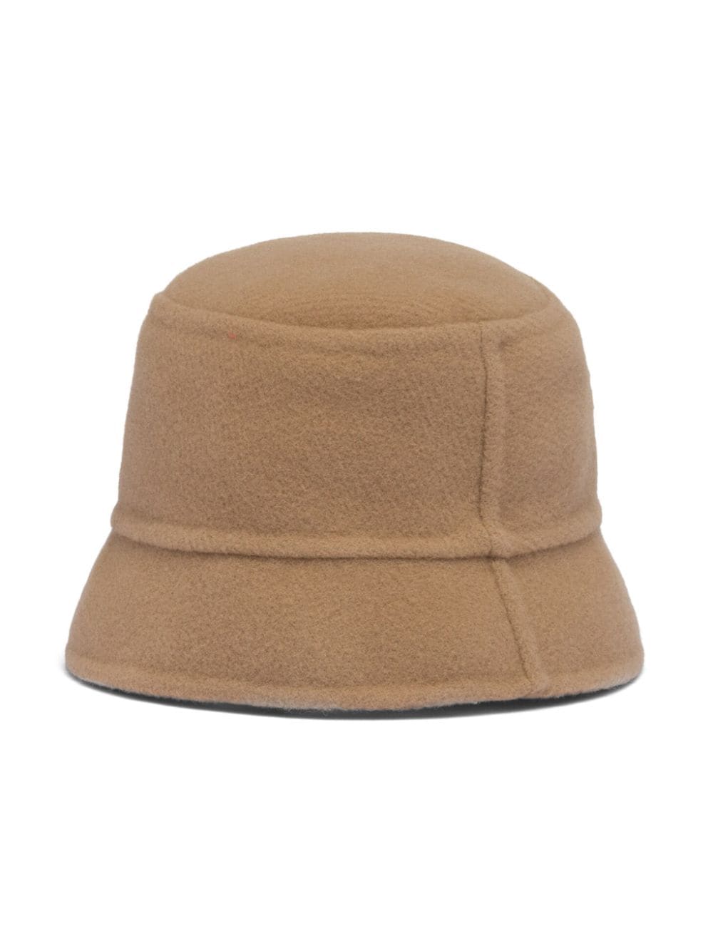 Shop Prada Triangle-logo Velour Bucket Hat In Neutrals