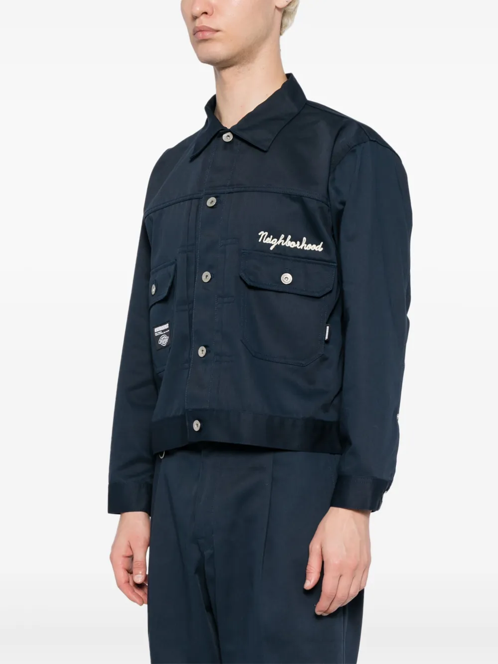 Neighborhood x Dickies Type-2 cargo jack met geborduurd logo Blauw