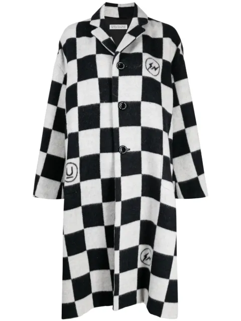 Undercover abrigo con cuadros estampados