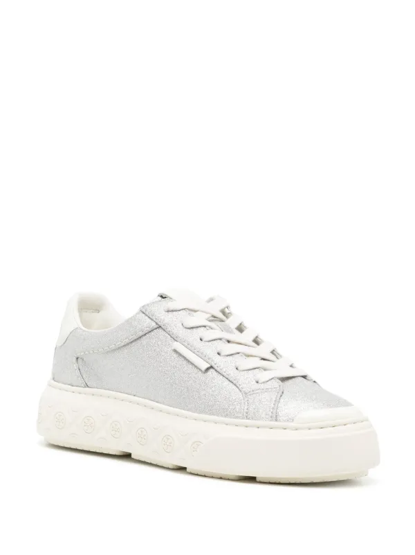 Tory Burch Ladybug Glittered Sneakers | Silver | FARFETCH Tory Burch Ladybug Glittered Sneakers | Silver | FARFETCH