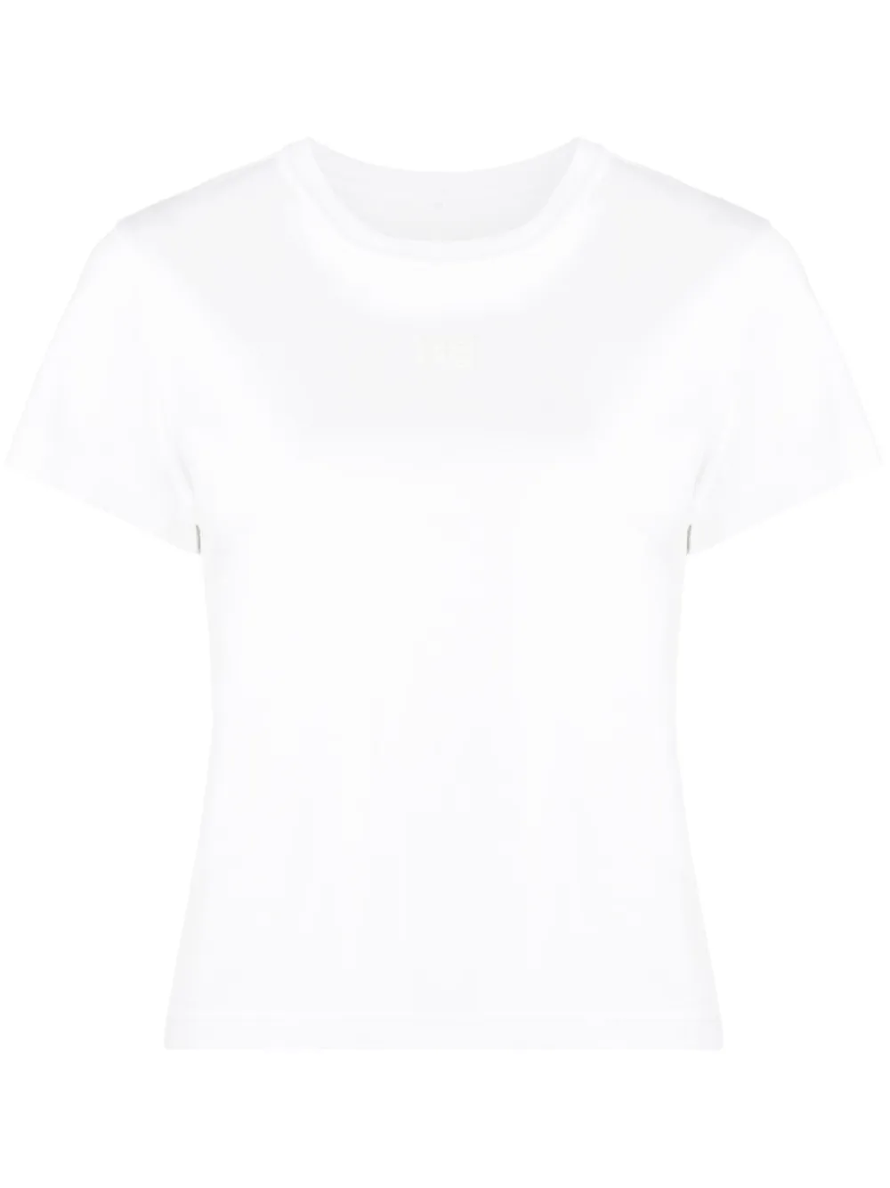 Shop Alexander Wang Logo-embossed Cotton T-shirt In Weiss