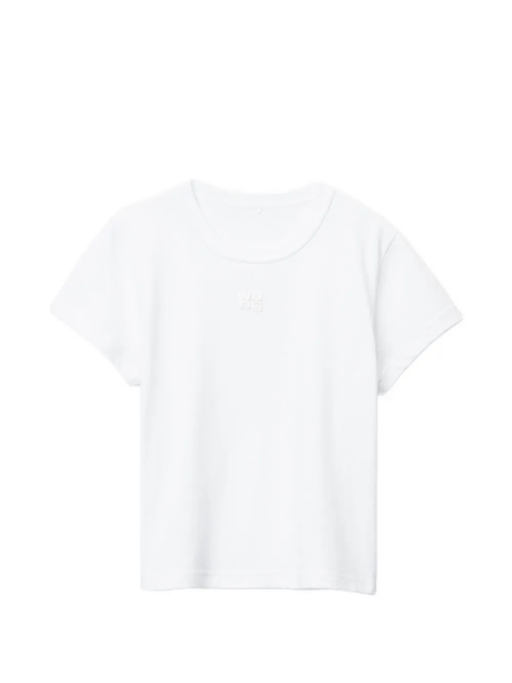 Alexander Wang puff logo shrunken T-shirt in cotton jersey