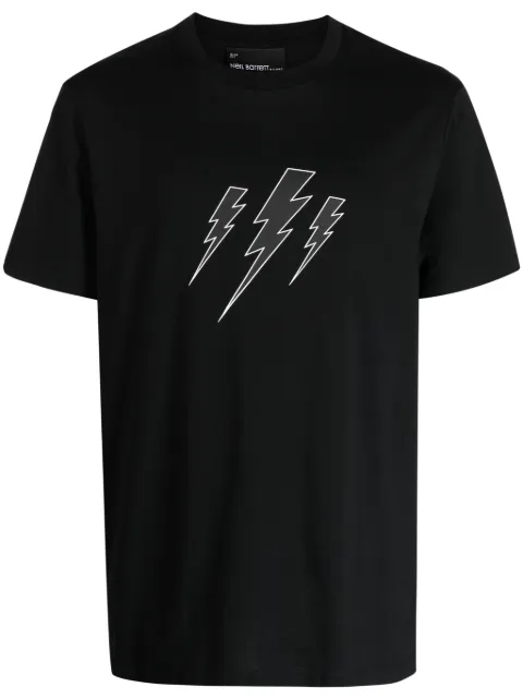Neil Barrett Thunderbolt-print cotton T-shirt