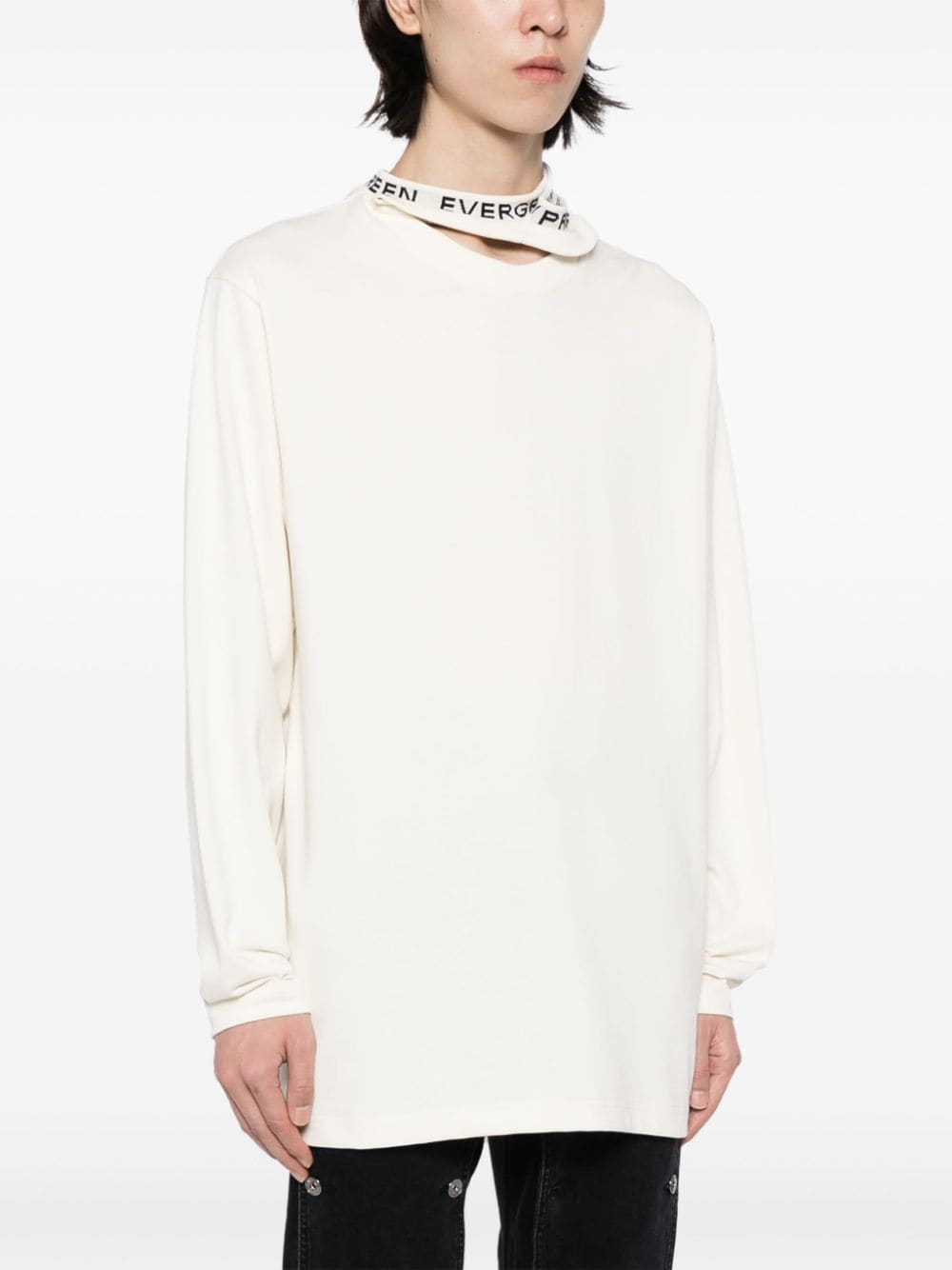 Shop Y/project Evergreen Organic-cotton Jumper In Neutrals