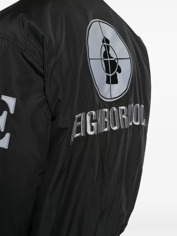 Neighborhood x Public Enemy x Majestic logo-embroidered Bomber 