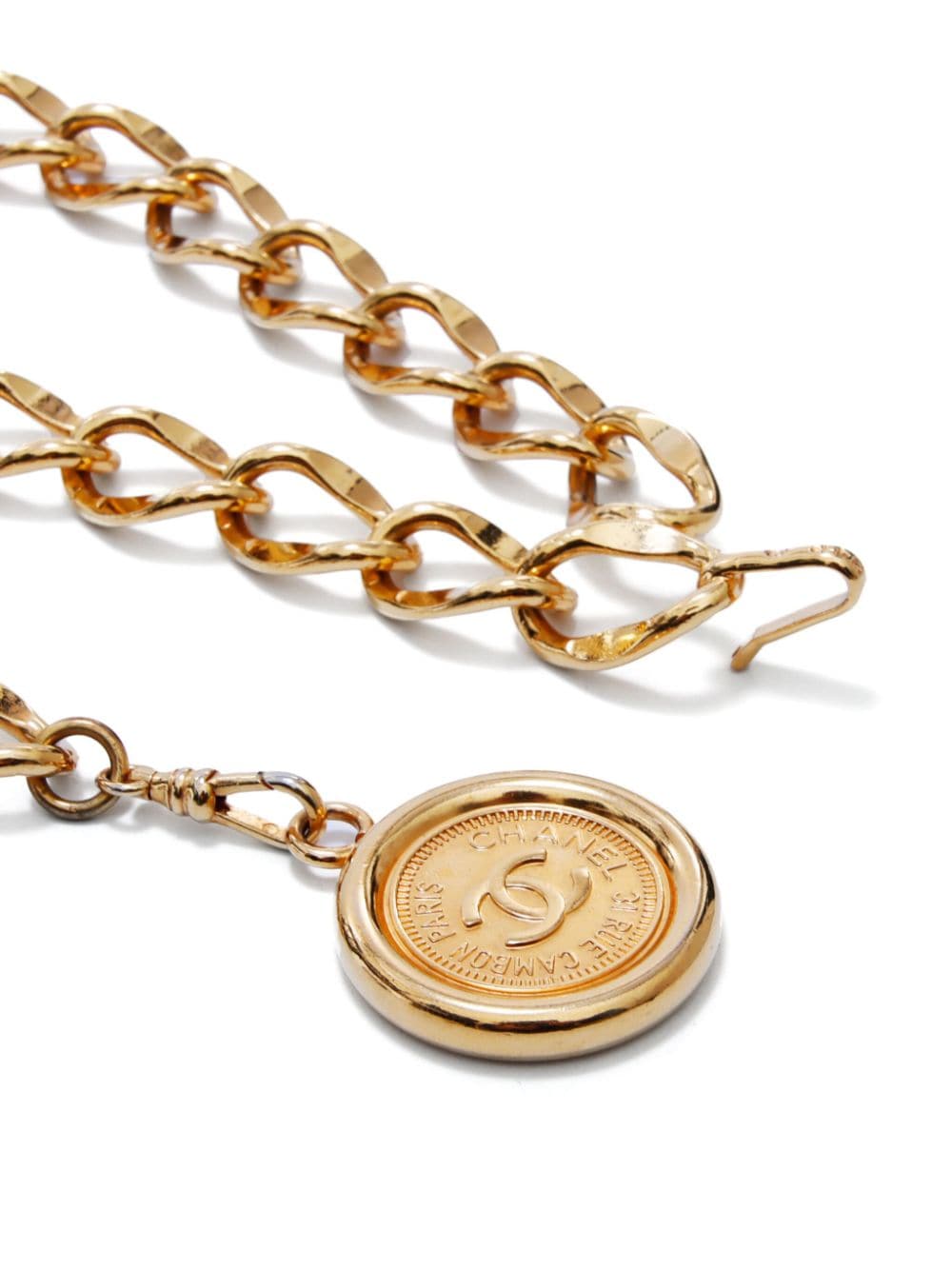 Pre-owned Chanel 1994 Cc Chain-link Belt In Gold