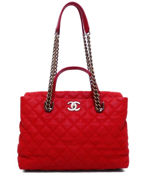 HOT SALE CHANEL 2012 CC diamond-quilted tote bag Women