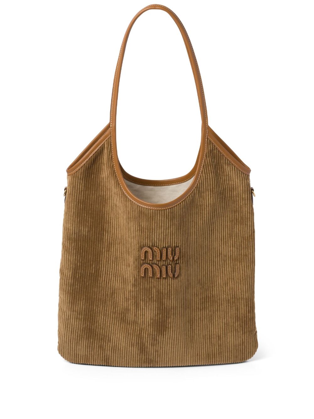 Miu Miu logo-appliqué Corduroy Tote Bag - Farfetch