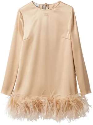 Miu Miu feather-trim Top - Farfetch