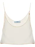 Prada Sablé cropped camisole top - White