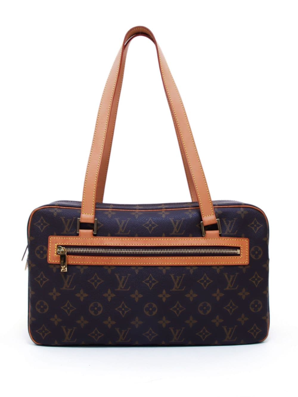 Pre-owned Louis Vuitton 2002  Monogram Cite Gm Shoulder Bag In Brown