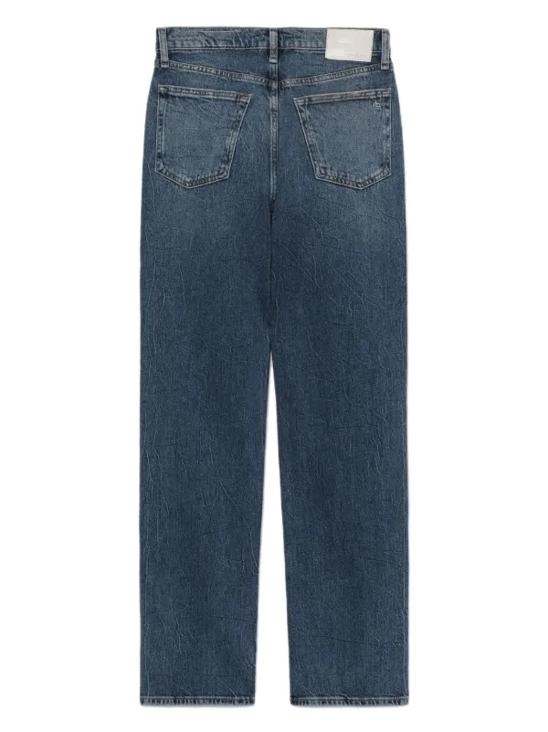 【関税込み】rag & bone ブルー Harlow ジーンズ Rag & Bone Harlow mid-rise straight-leg Jeans | Blue