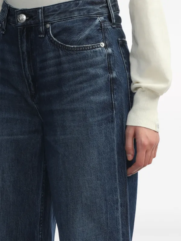 Rag & Bone Featherweight Logan wide-leg Jeans | Blue | FARFETCH
