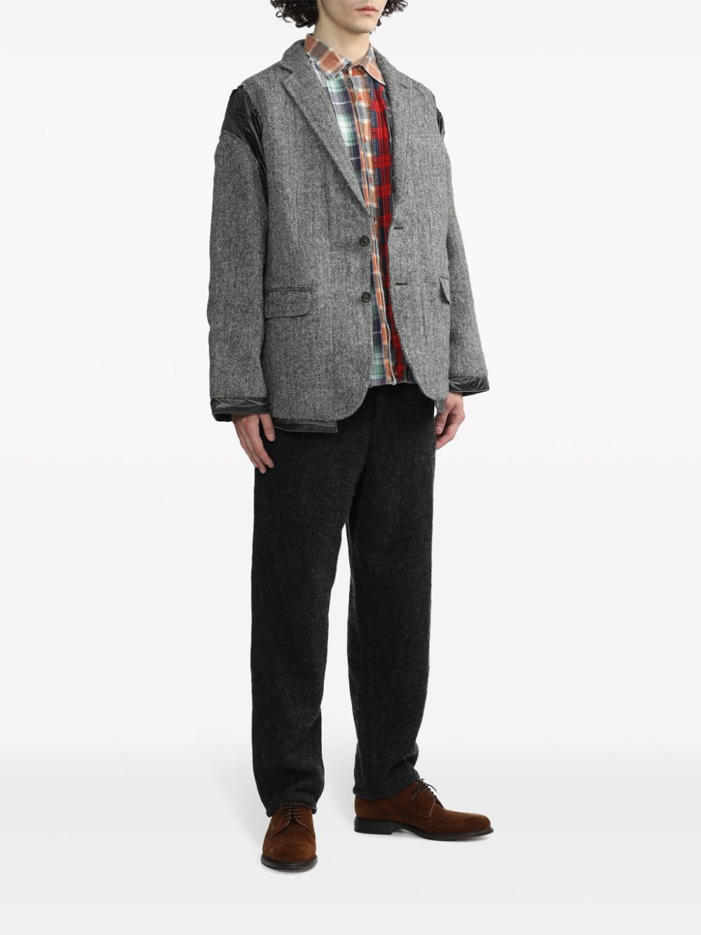 Needles Rebuild panelled wool blazer - Grijs