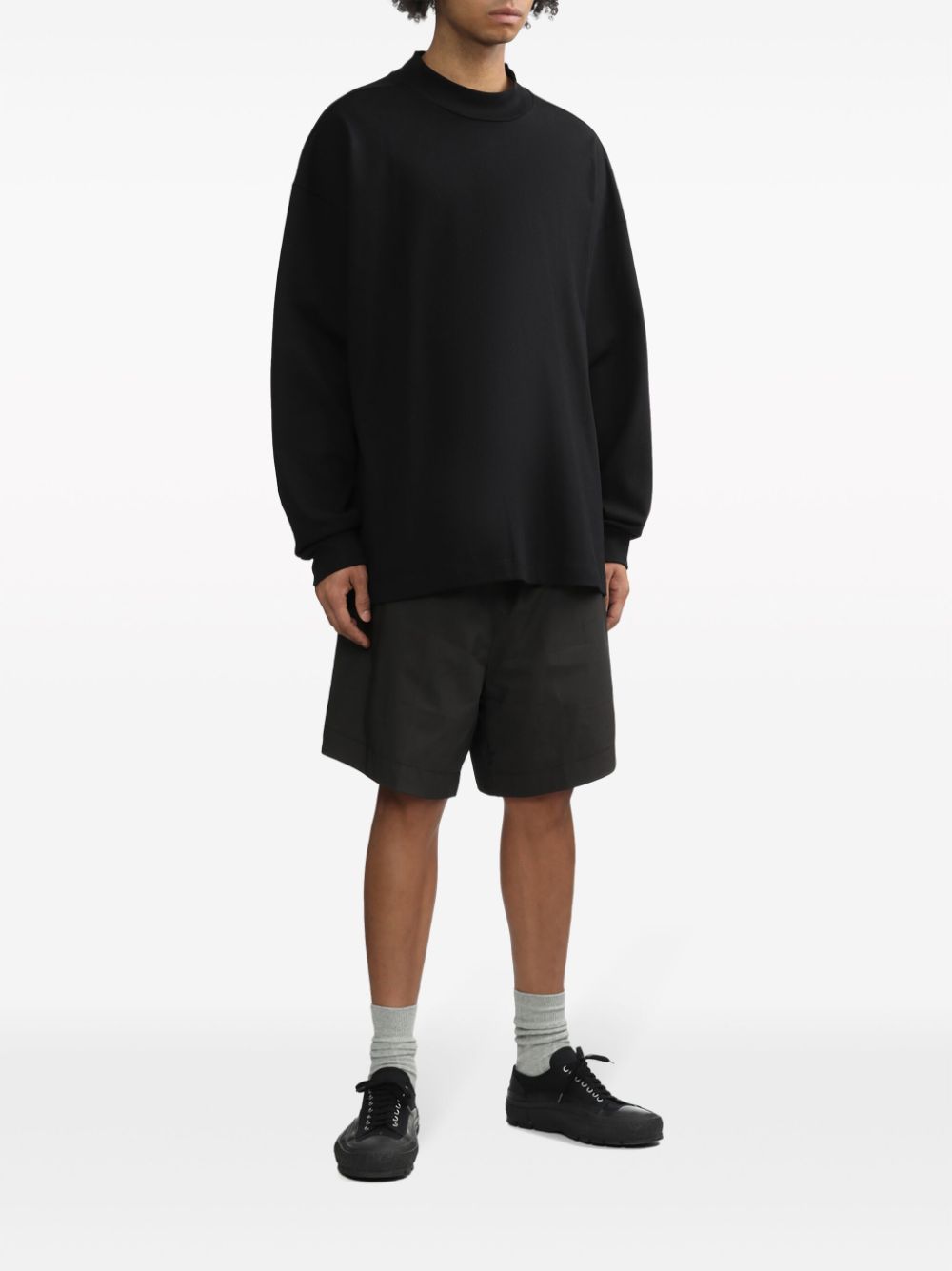 Shop Fear Of God Long-sleeve Cotton T-shirt In Black