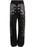 AMIRI crystal-embellished bandana track pants - Black