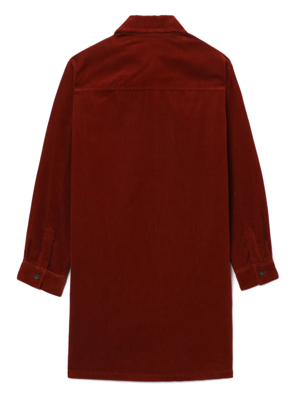 Apc Cotton-blend Corduroy Minidress In Red