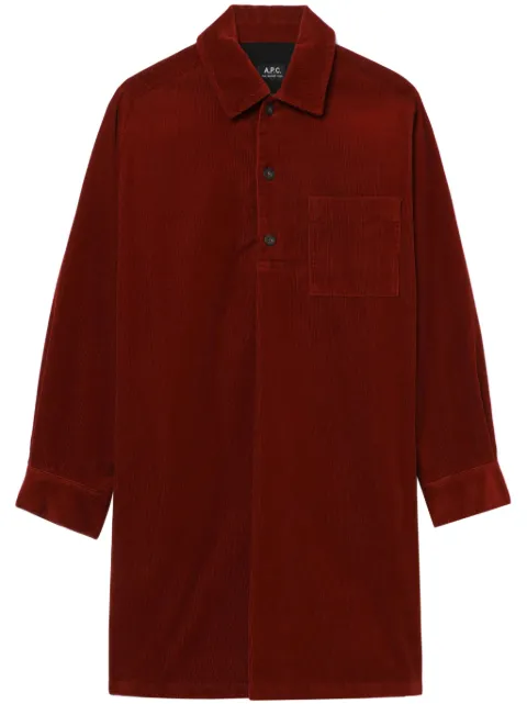 A.P.C. Ilona corduroy shirt minidress