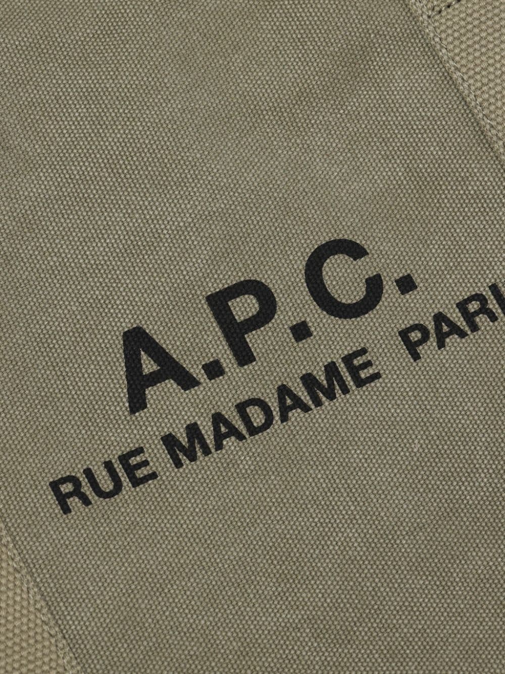 Shop Apc Récupération Canvas Tote Bag In Green