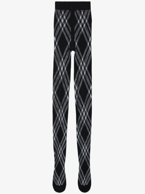 Burberry check-print wool-blend tights