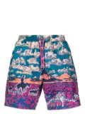 ICECREAM Cloud World drawstring swim shorts - Blue