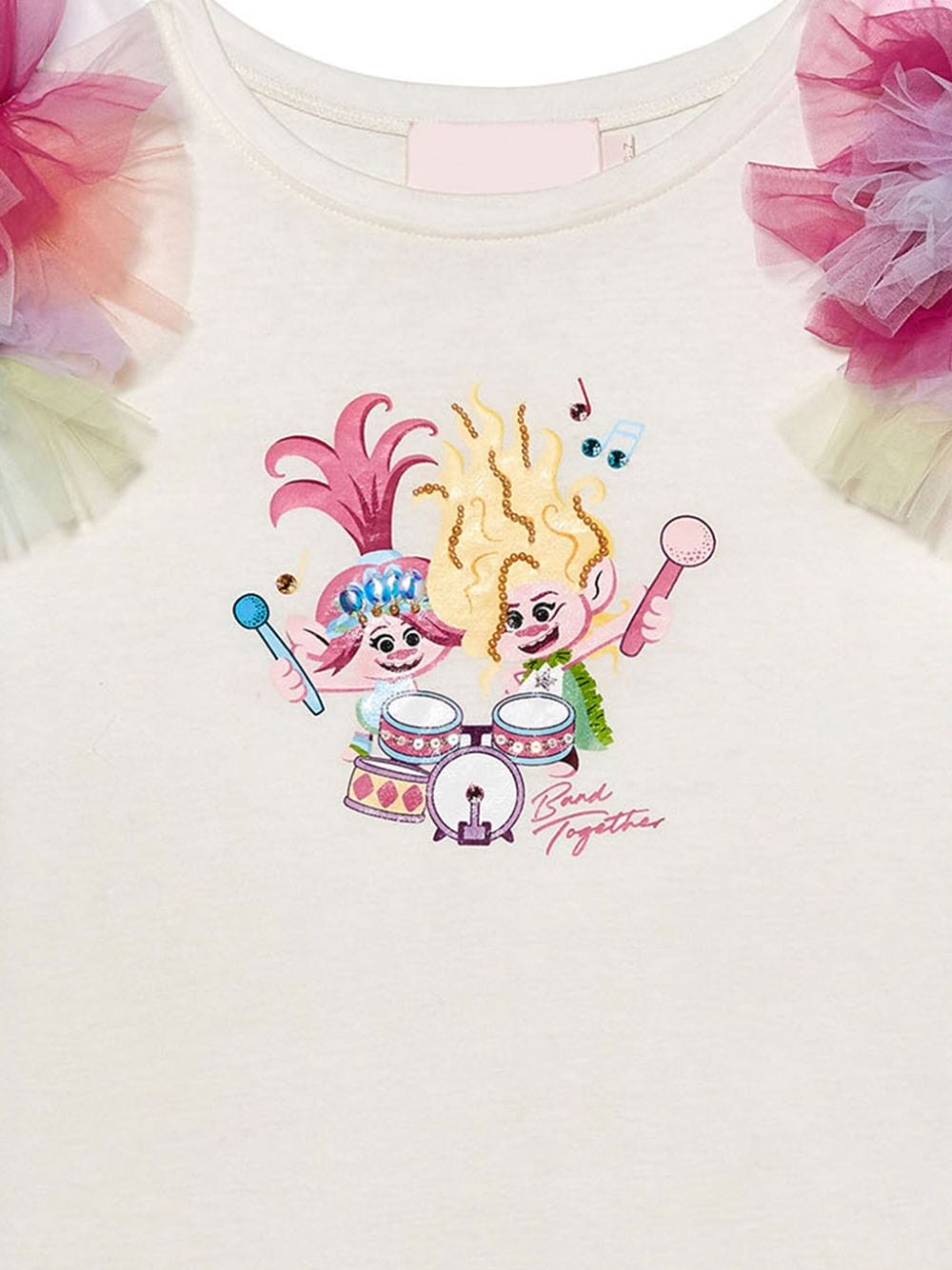 Shop Tutu Du Monde X Dreamworks Trolls Band Together Cotton T-shirt In White