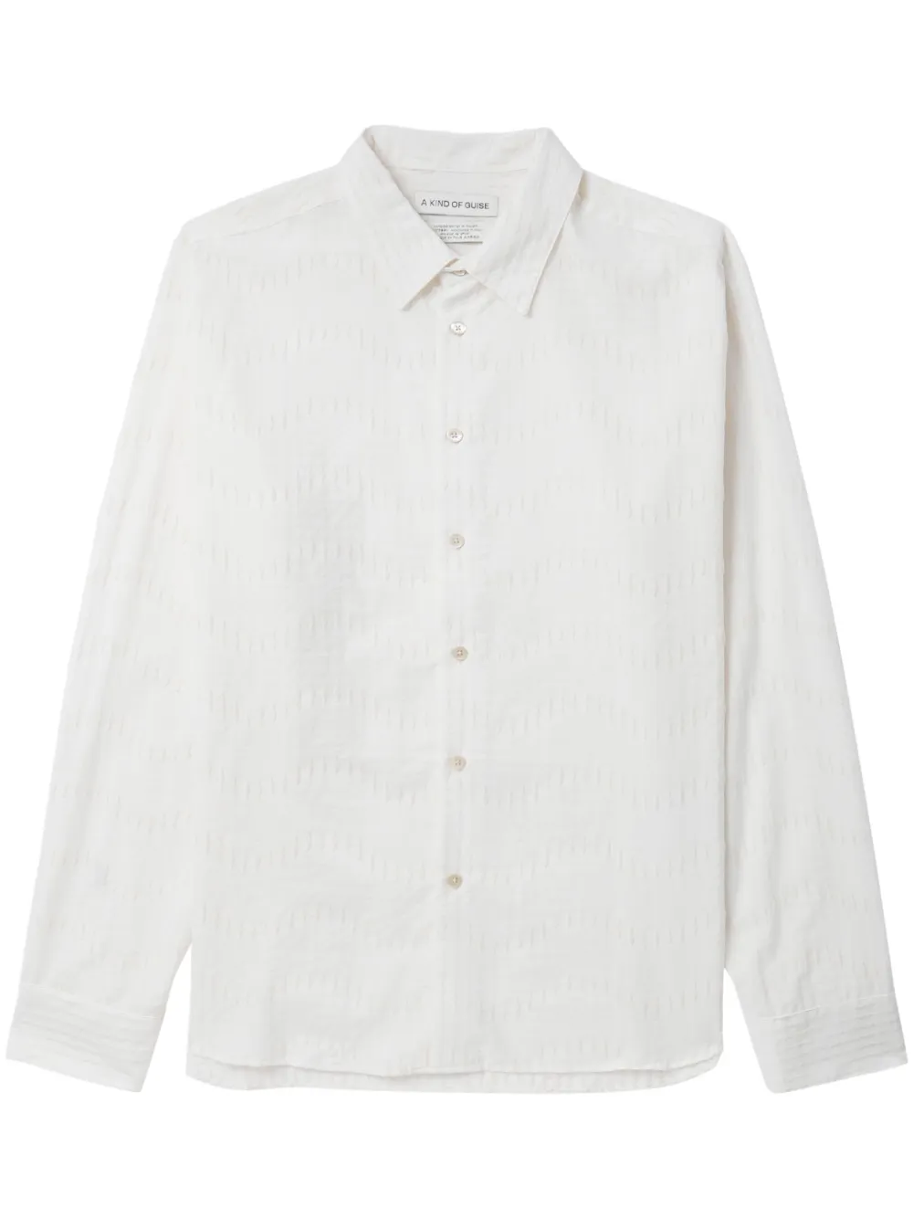 A Kind Of Guise Ribbed-detailing Cotton Shirt In White