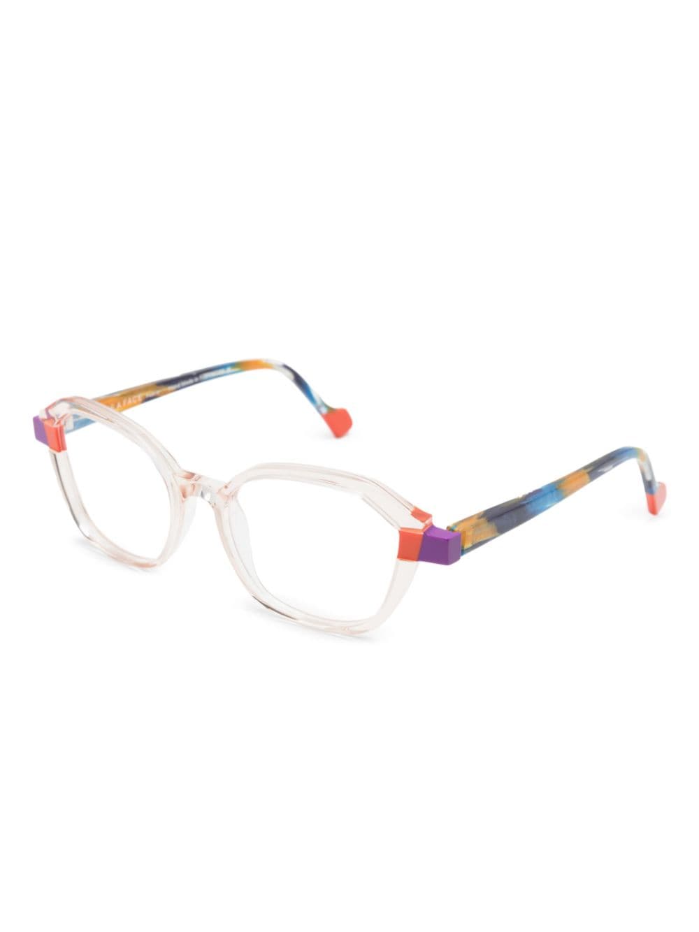 Shop Face À Face Blink Cat-eye Frame Glasses In Blue