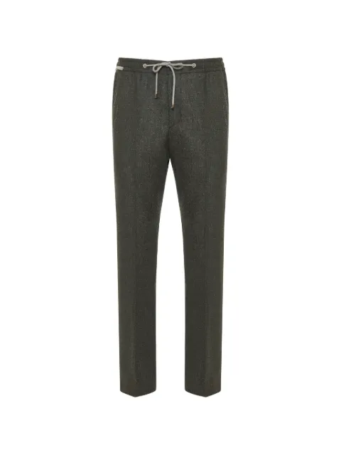 Corneliani drawstring-waist pressed-crease trousers