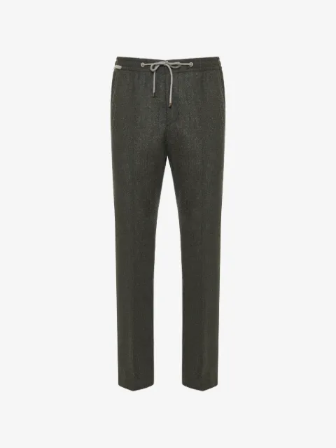 Corneliani drawstring-waist pressed-crease trousers