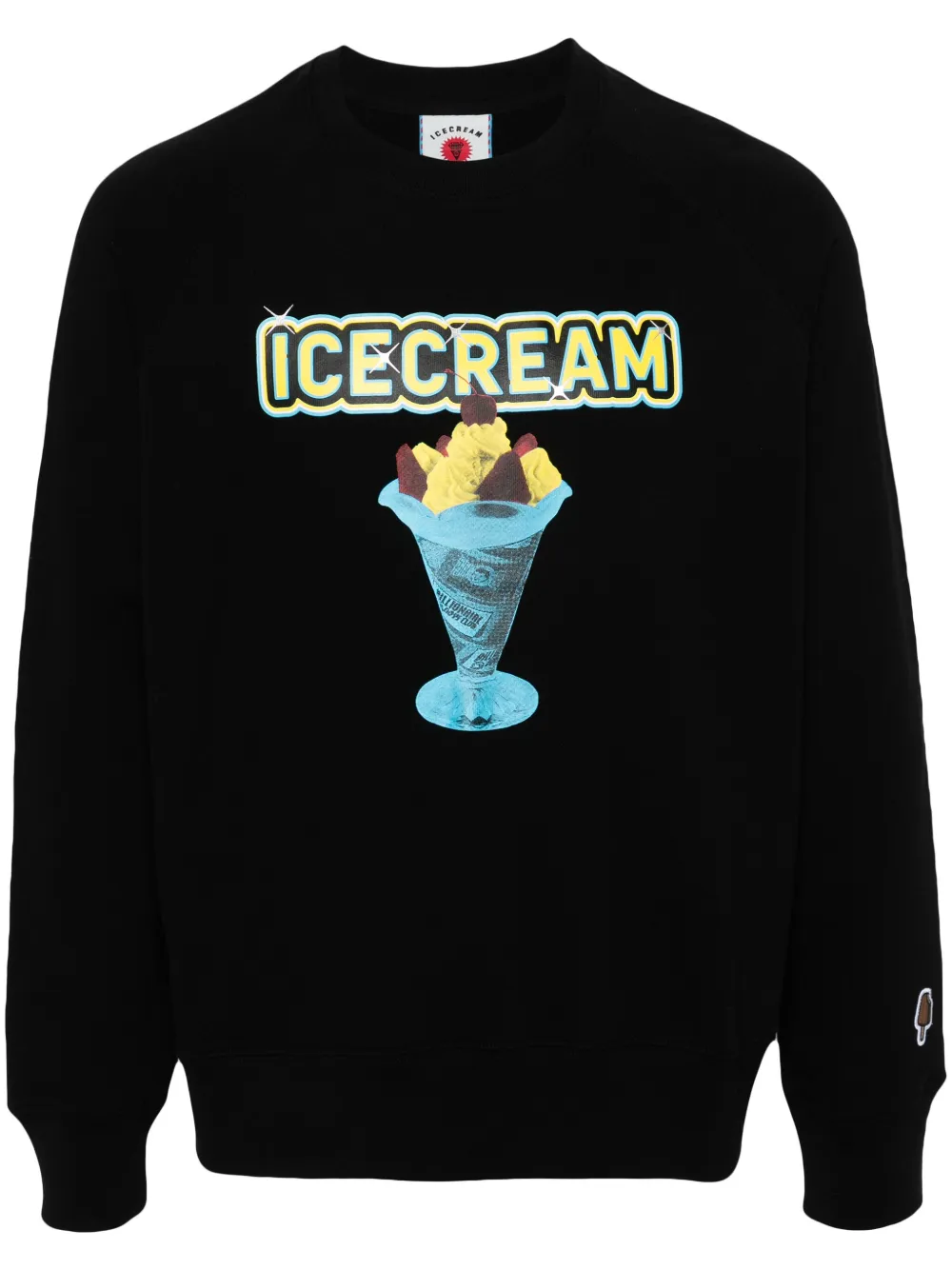 ICECREAM Sundae katoenen sweater Zwart