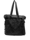 Diesel Drape roll-top tote bag - Black