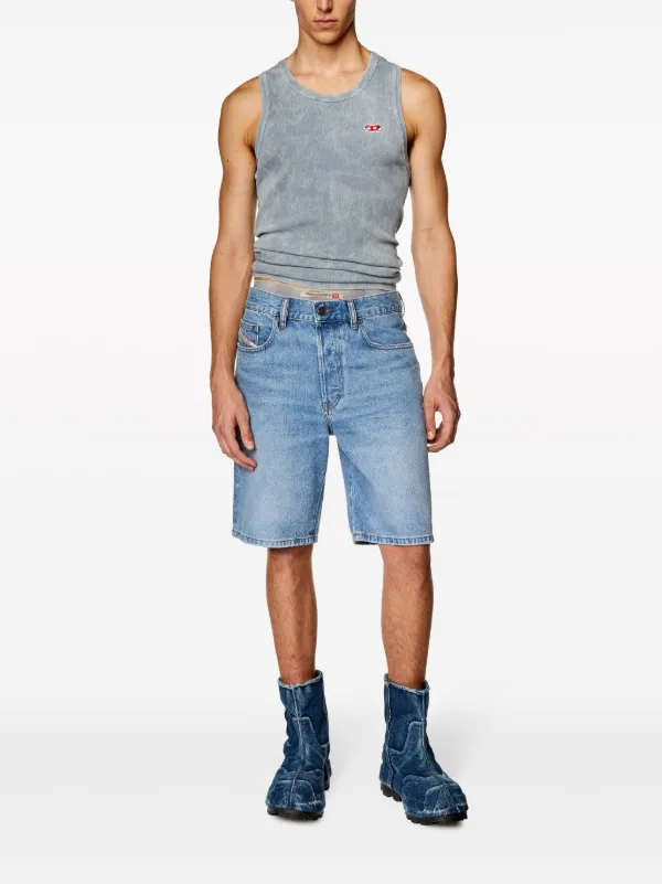 diesel デニムショーツ Diesel ストレート デニムショートパンツ | ブルー | FARFETCH JP