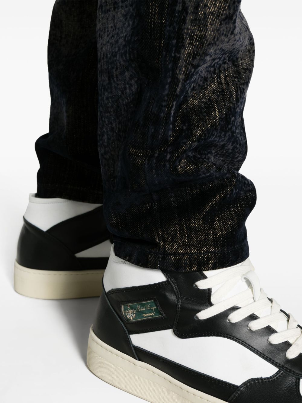 Shop Diesel D-strukt-s3 Slim-leg Velvet Jeans In Black