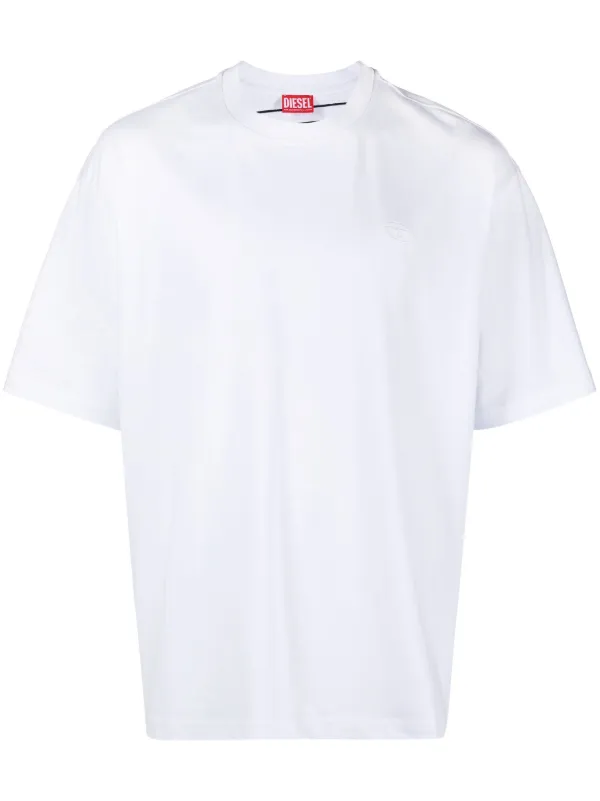 DIESEL◆T-Boggy-Megoval◆Dロゴ コットン 半袖 Tシャツ 5色 Diesel T-Boggy-Megoval-D Cotton T-shirt | White | FARFETCH