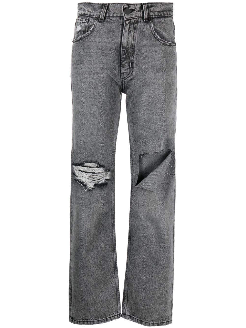 The Mannei Lisa high-rise straight-leg jeans - Grau