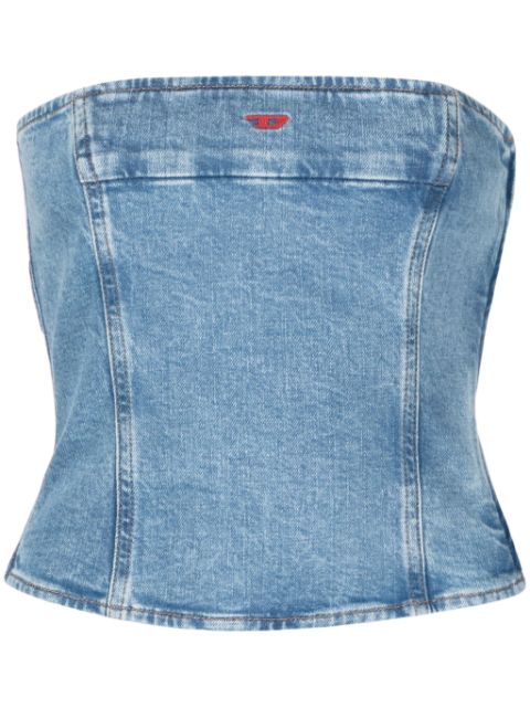 Diesel De-Ville denim bustier top Women