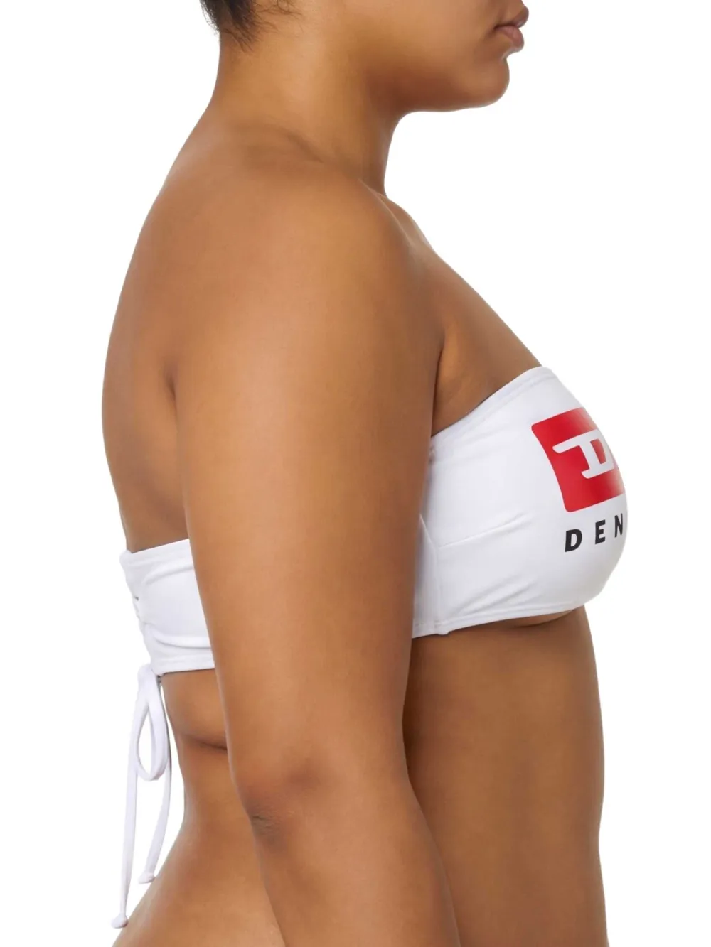 Diesel Bikinitop met logoprint Wit