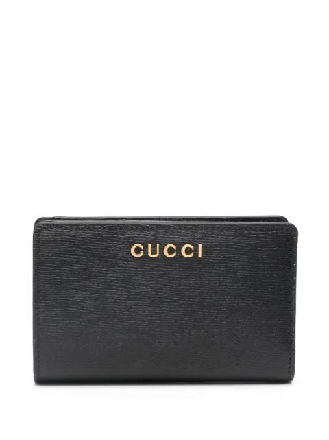 Gucci محفظة جلد بحروف شعار الماركة
