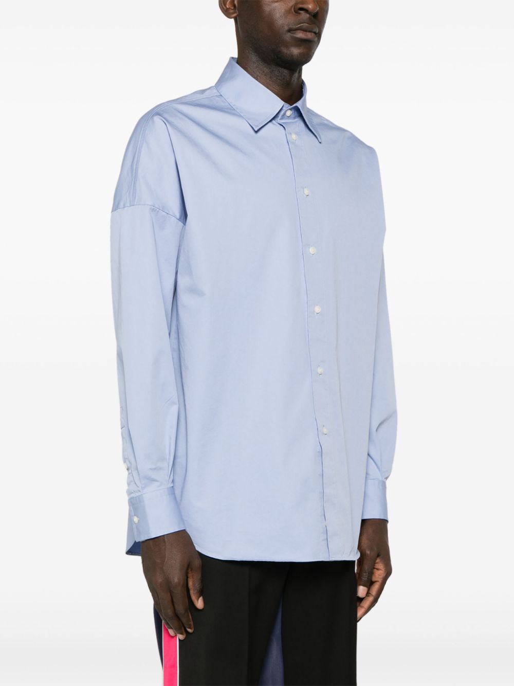 Shop Diesel S-limo Logo-embroidered Shirt In Blue