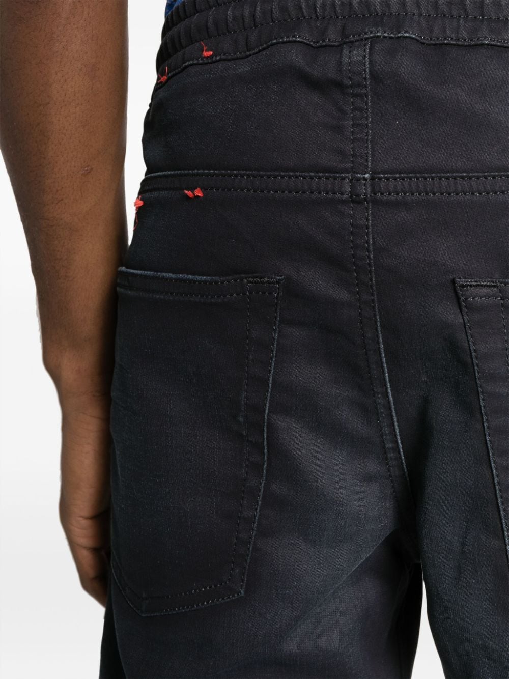 Shop Diesel D-krooley Denim Shorts In Black
